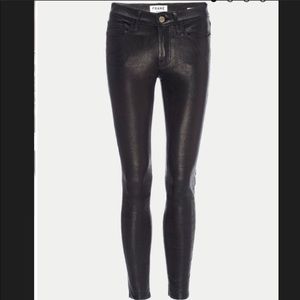FRAME Le Skinny de Jeanne BLACK LEATHER size 24